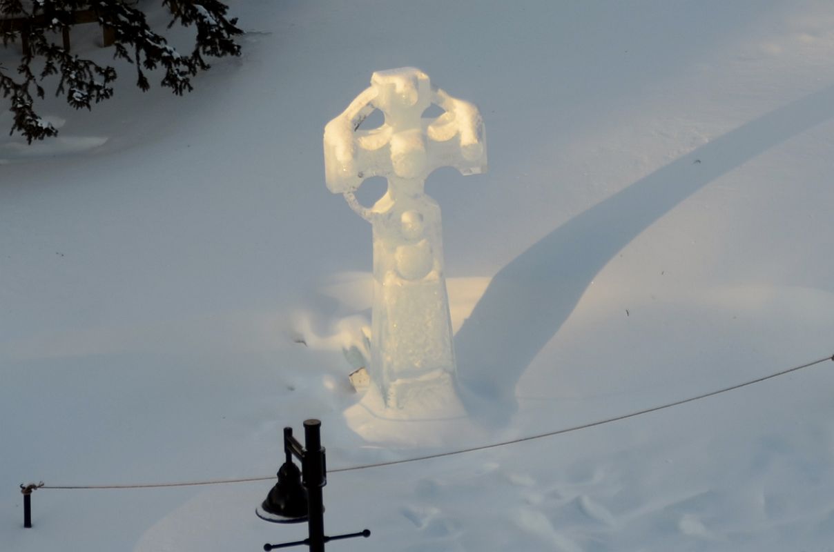 26A Rose Cross Ice Sculpture At Chateau Lake Louise In Winter